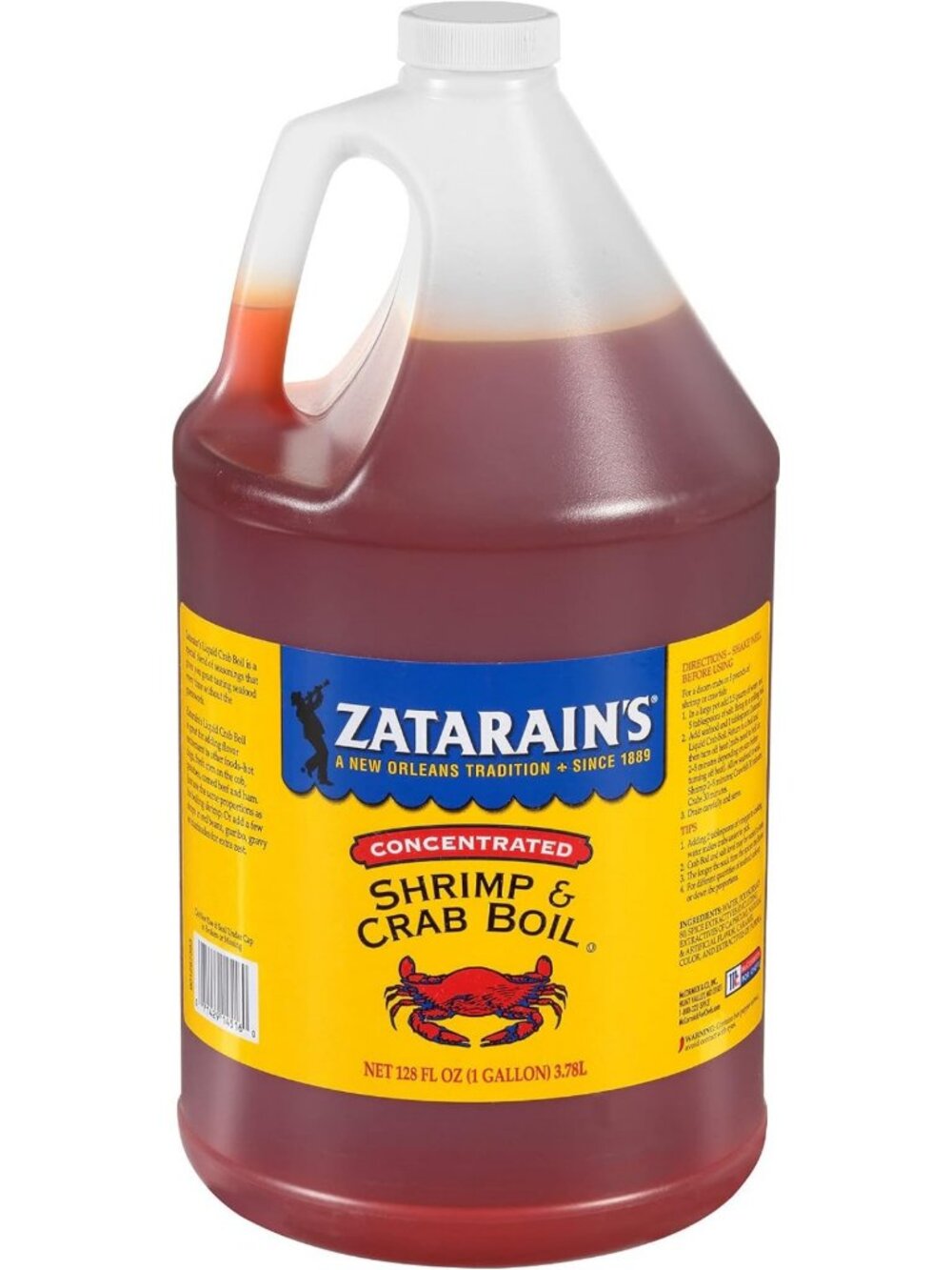 Concentrated Shrimp & Crab Boil - 1 Gallon Liquid Seafood Flavoring for Cooking